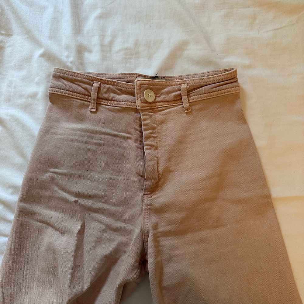 Zara Women's High Rise Tan Jeans